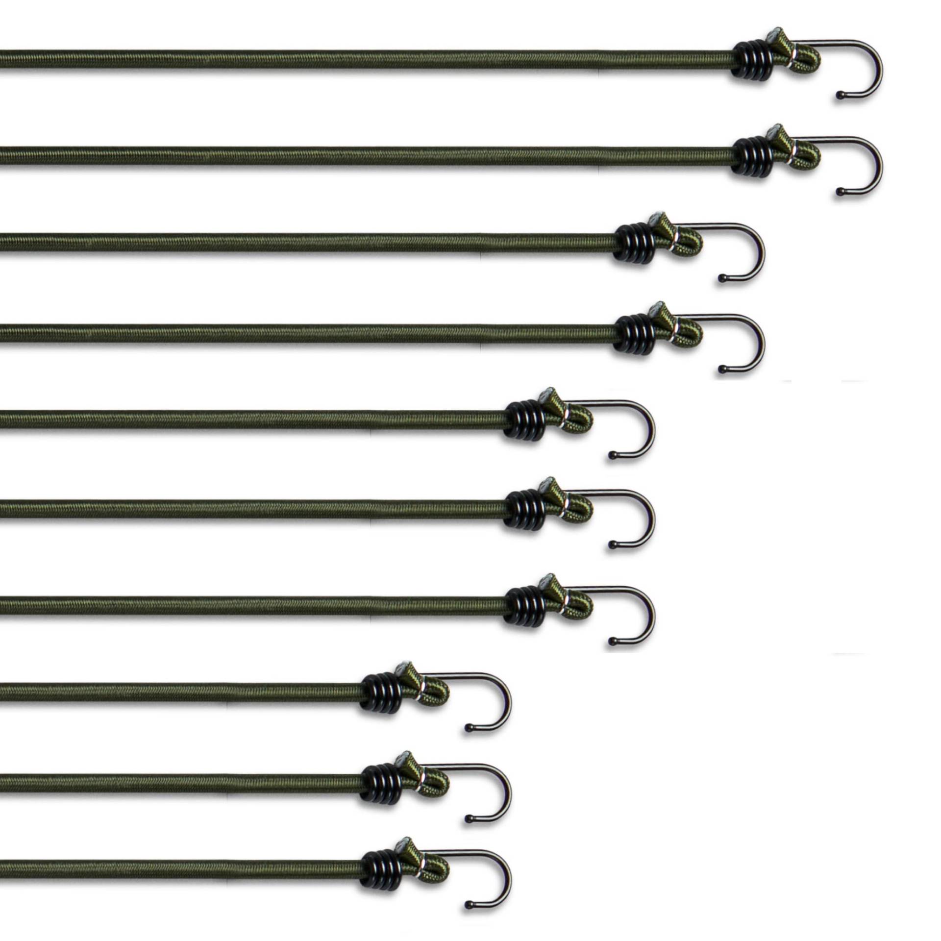 Pluvios Schwerlast 10 Pack Elastisch Spanngummis mit Haken an beiden Enden Camping Shelter Basha Garten Auto DIY - 2 Jahre Garantie (Mix) von Pluvios