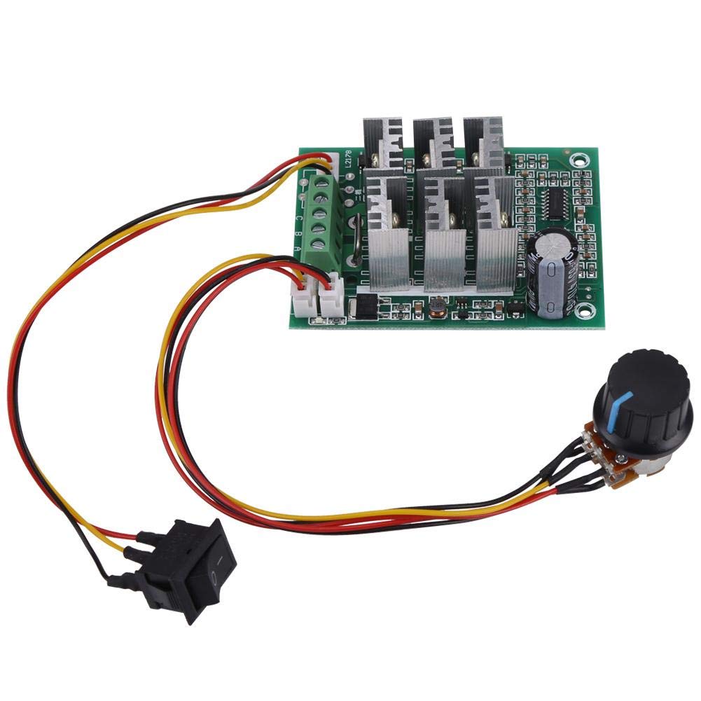 Motordrehzahlregler,DC 5V-36V 15A 3 phasiger bürstenloser Motordrehzahlregler CW CCW Umkehrschalter dreiphasiger sensorloser Regler Motor Speed Controller von Plyisty