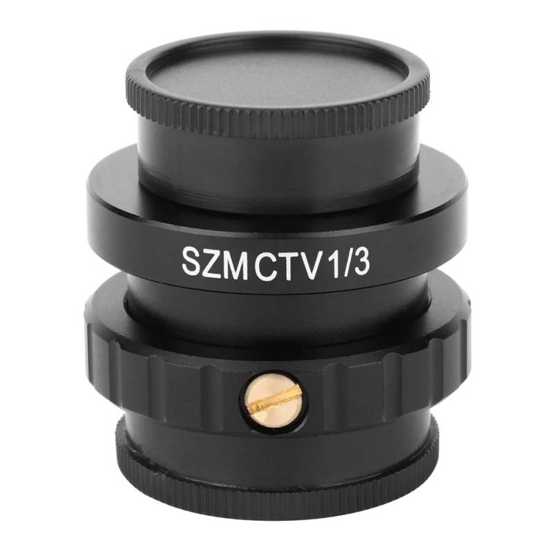 SZMCTV 1/3 Adapter C-Mount Objektivadapter für Trinokular Stereo Mikroskop Videokamera, Standard C Schnittstelle, Bildschirm Extra 3-fache Vergrößerung von Plyisty