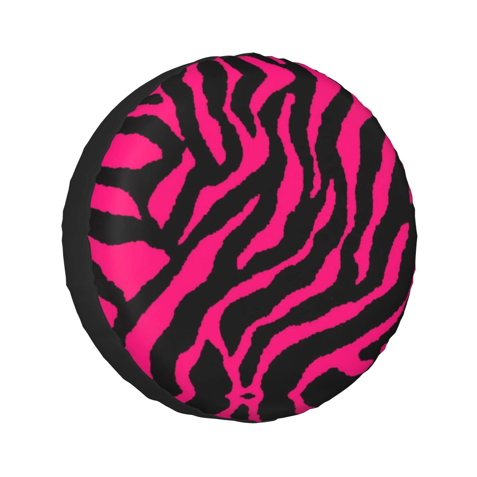 Zebra Tiger Leopard Pink Reserveradabdeckungen Wasserdichte Ersatzradabdeckung Protektoren für Anhänger, LKW, Wohnmobil, SUV, Universal alle Fahrzeuge, 35,6 cm (14 Zoll) von Pmnnerefaq