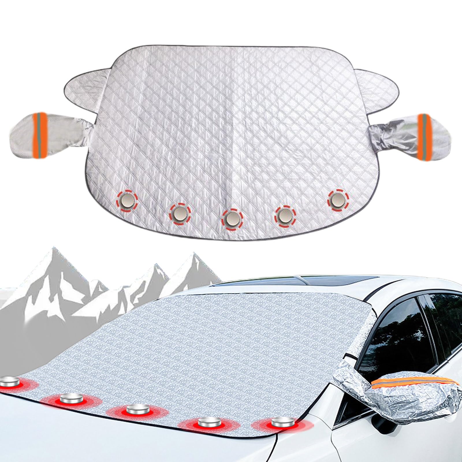 Magnetic Car Anti-Snow Cover, Goodwillbrave Windshield Ice Protector Cover, Good Will Brave Windshield Blanket, Magnetic Windshield Cover for Sedan&SUV (1Set) von Pnedeodm