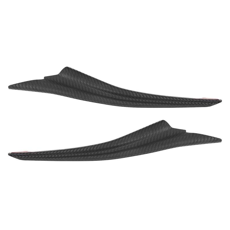 2PCS Bumper Fin Splitter Carbon Fiber Styling Gummi Spoiler Universal Auto Modifikation Körper Teile Canards Seite Körper Spoiler von Pnuaticm