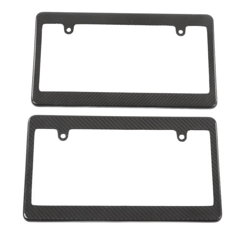 2er-Pack vorne und hinten Kfz-Kennzeichenhalter Nummernschildabdeckung Universal-Carbonfaser-Kennzeichenrahmen-Set für Explorer F250 von Pnuaticm