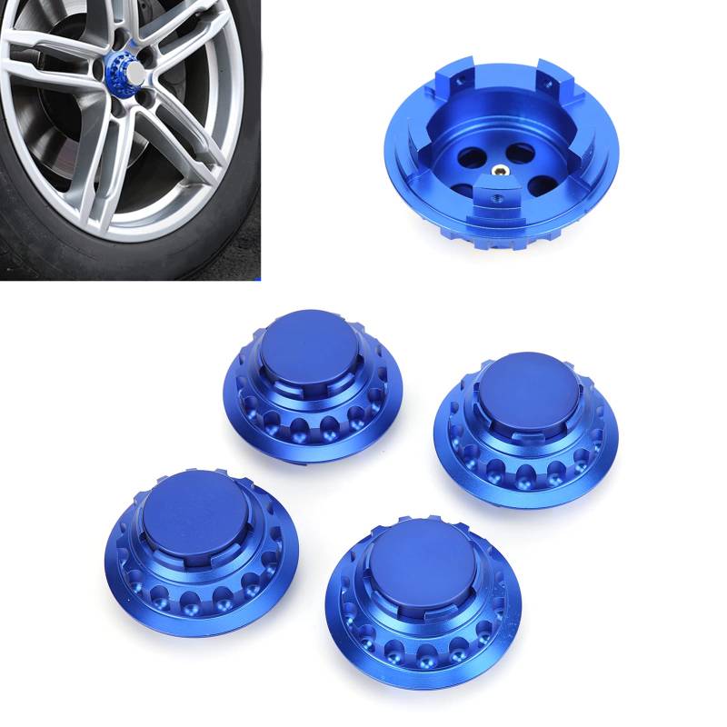 4PCS 3in Auto Rostschutz Aluminium Legierung Rad Center Hub Caps Ersatz für Auto (Blau) von Pnuaticm