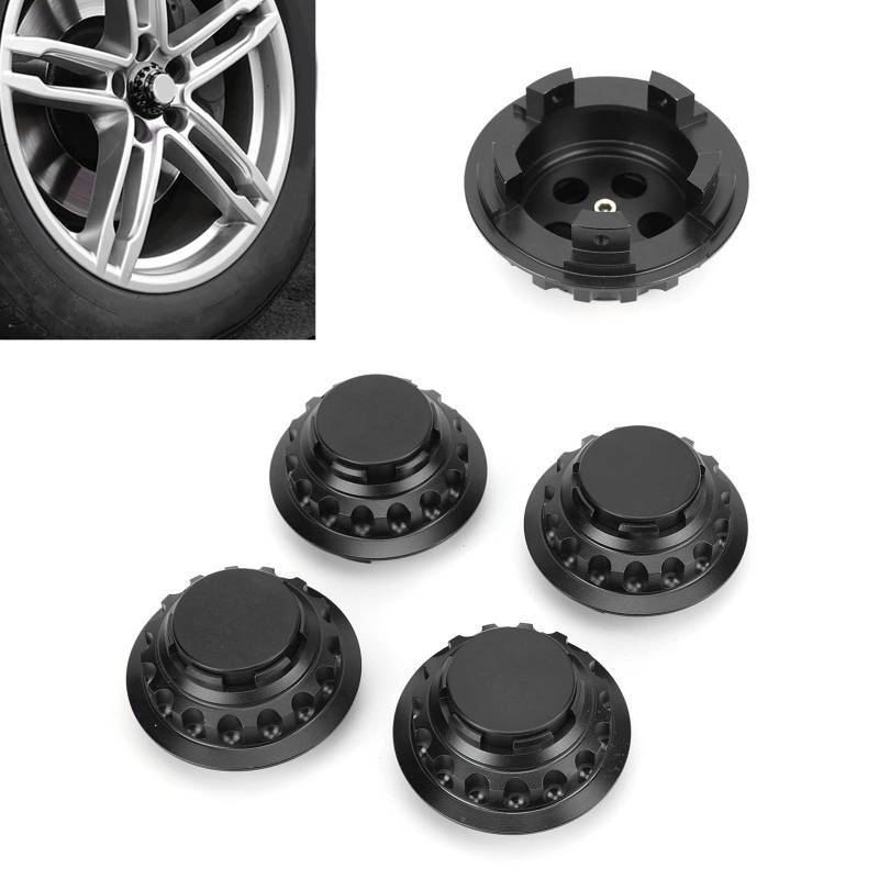 4PCS 3in Auto Rostschutz Aluminium Legierung Rad Center Hub Caps Ersatz für Auto (Schwarz) von Pnuaticm