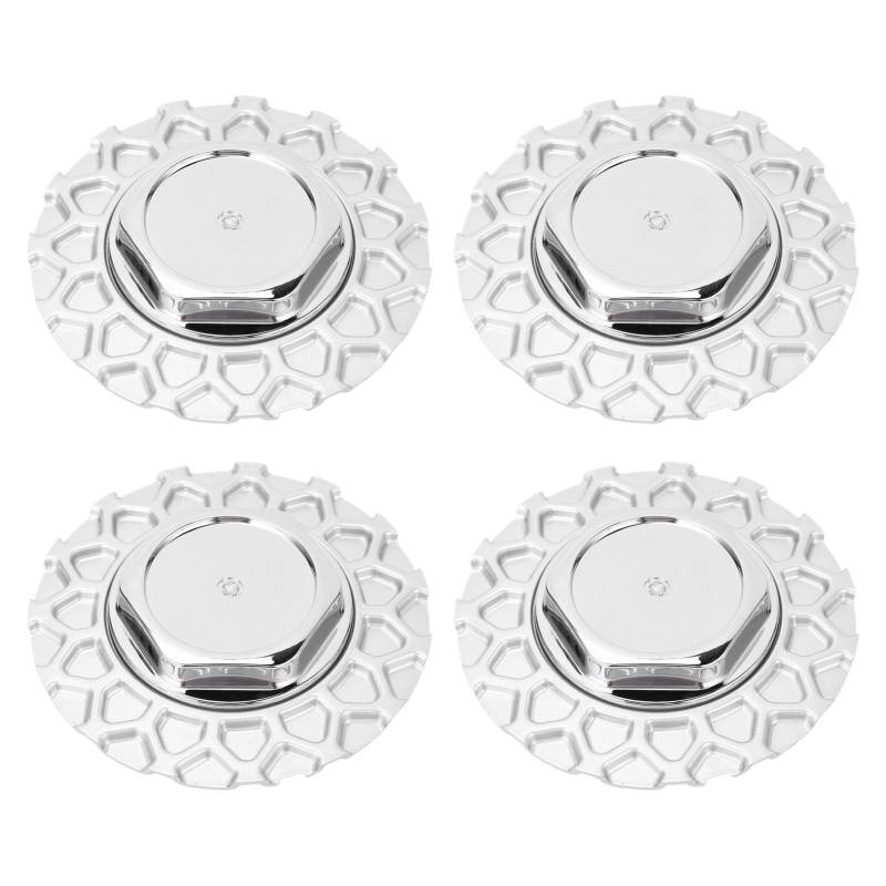 4PCS Radnabenkappen 157mm Silber Stabile Struktur Lotusform Universelle Passform Autofelgennabenkappen Universelle Radnabenkappen für Fahrzeuge von Pnuaticm