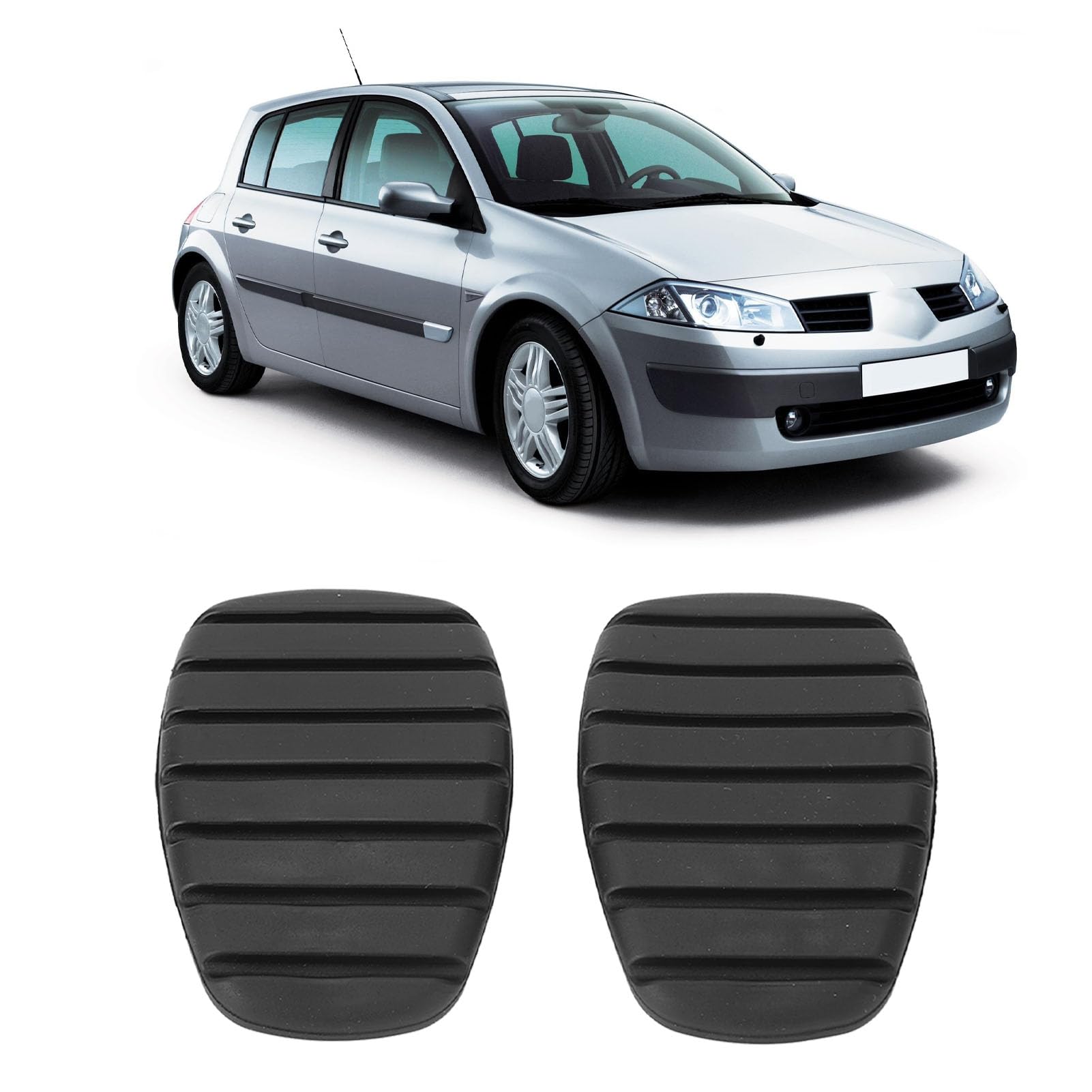 Clutch Pedal Pad, Anti Slip Rubber Brake Clutch Pedal Pad for Megane Laguna Clio Kango von Pnuaticm