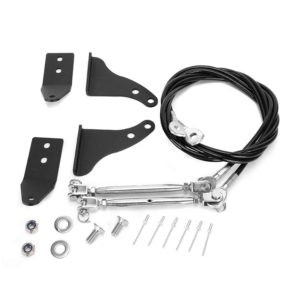 Limb Risers Kit Hood Protective Sub Line Branches Eisen + Edelstahl Passend für TJ 1997 bis 2006 von Pnuaticm