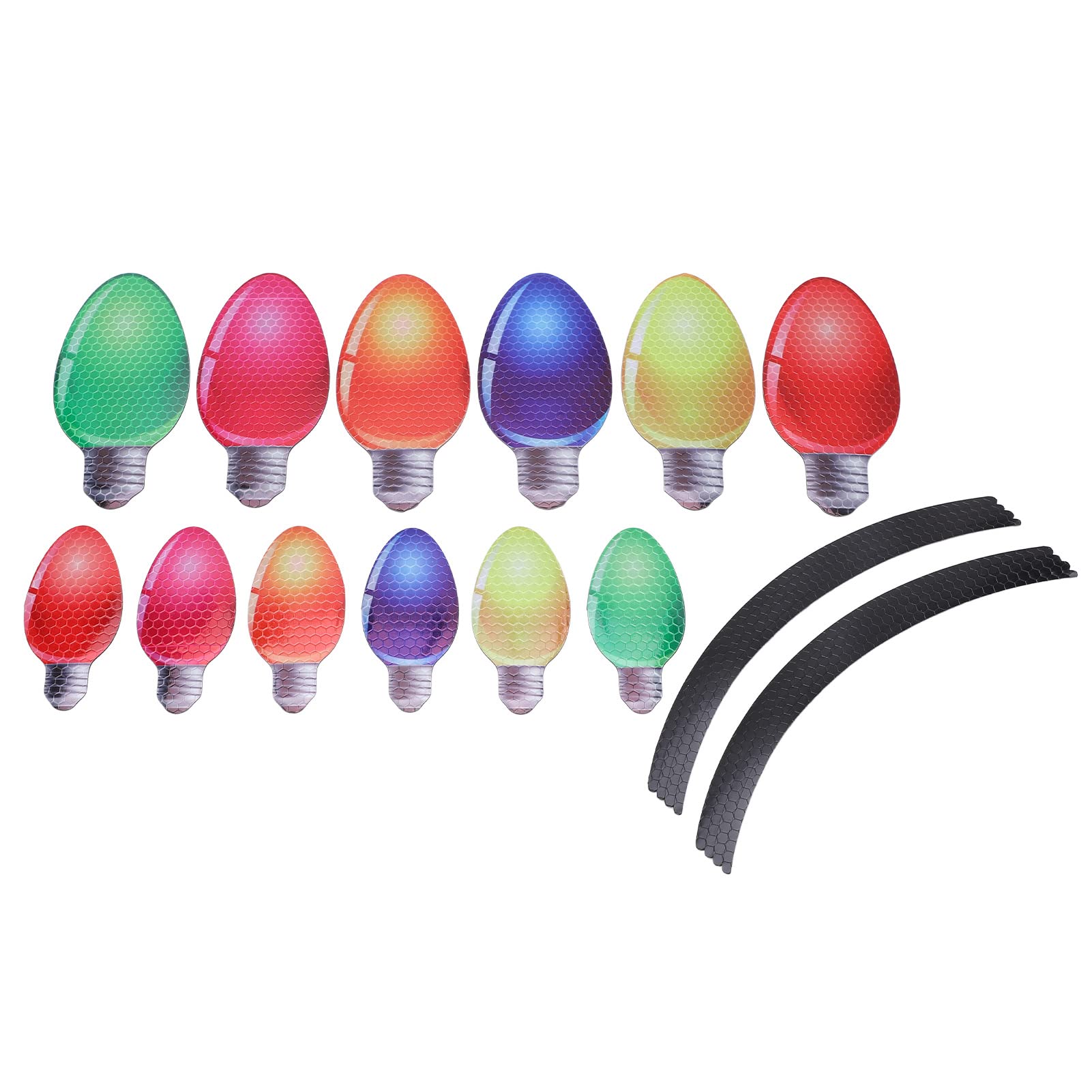 Pnuaticm 14PCS Glühbirne Lichter Magnete Aufkleber Bunte Weihnachten Glühbirne Lichter Magnet Aufkleber für Auto Kühlschrank von Pnuaticm