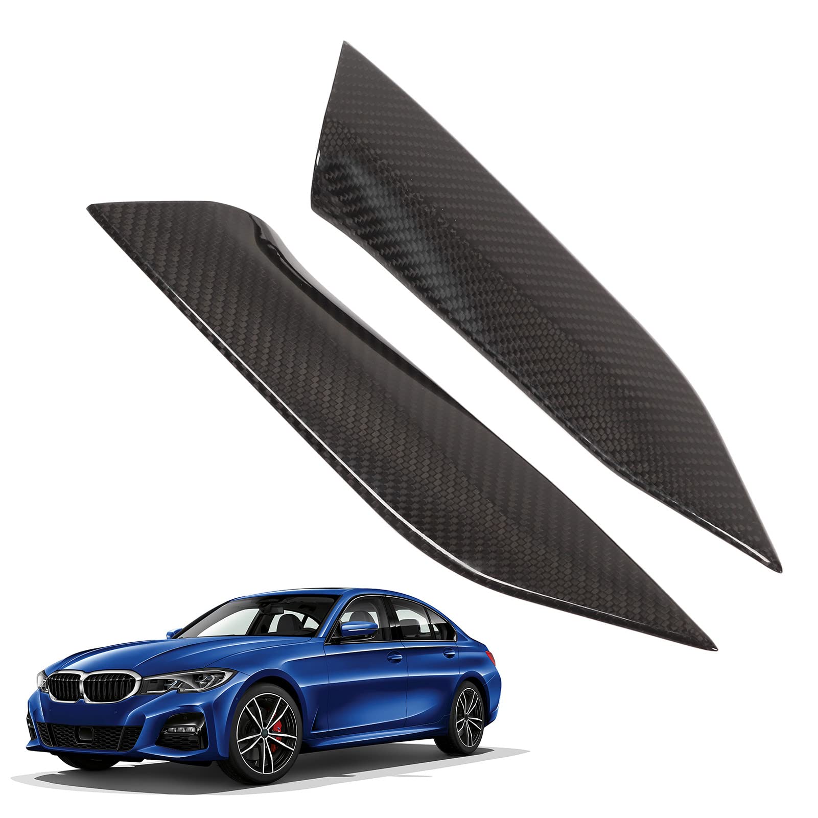 Pnuaticm 2PCS Carbon Fiber Car Center Console Gear Shift Panel Cover Trim Kompatibel für 3 Serie G20 G21 G28 2020 zu 2022 LHD von Pnuaticm