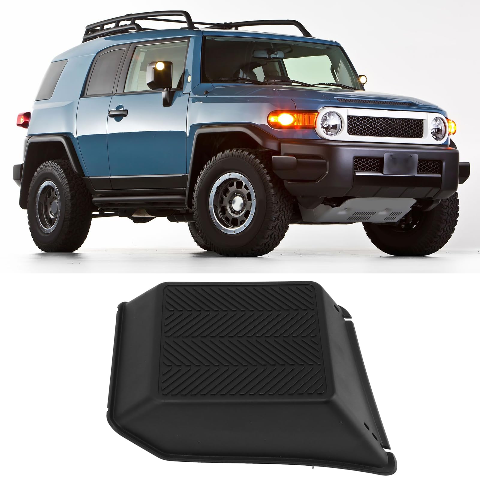 Pnuaticm Auto-Fußstütze, verschleißfeste Fußpedal-Kickplatte vorne Links auf der Fahrerseite für 4 Runner FJ Cruiser von Pnuaticm