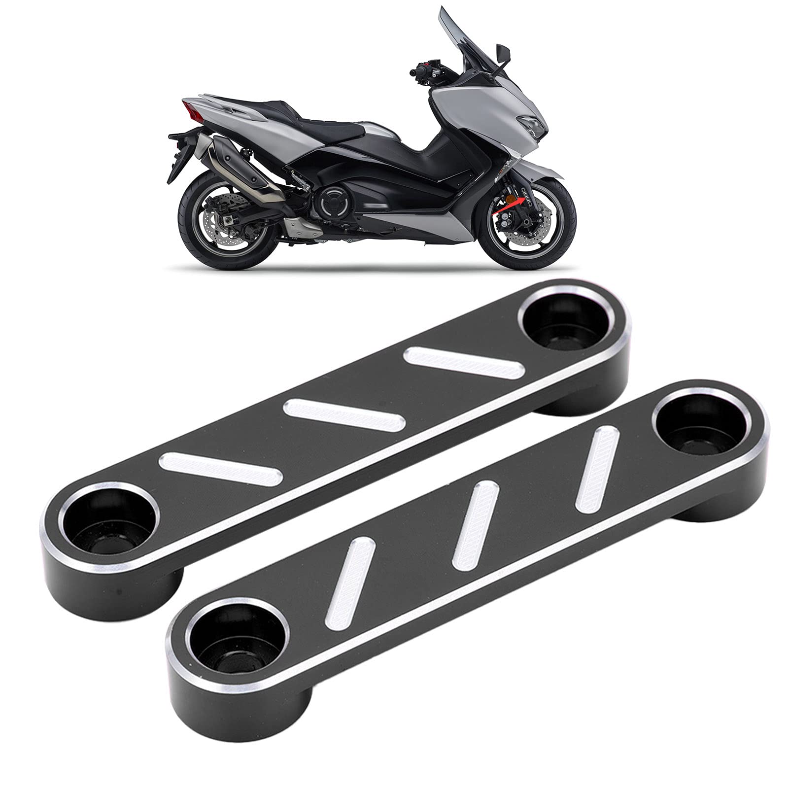 Pnuaticm Vorderachsplattenabdeckung, Motorrad-Modifikation, Ersatz für TMAX 530 2015 bis 2018 (Black) von Pnuaticm