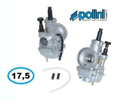 POLINI 17,5mm Vergaser CP Steckversion mit Choke Knopf Mofa Tuning von Polini