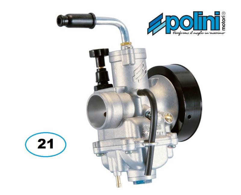 POLINI 21mm EVOLUTION Vergaser CP Steckversion mit Hand Choke Mofa Tuning Steck von Polini