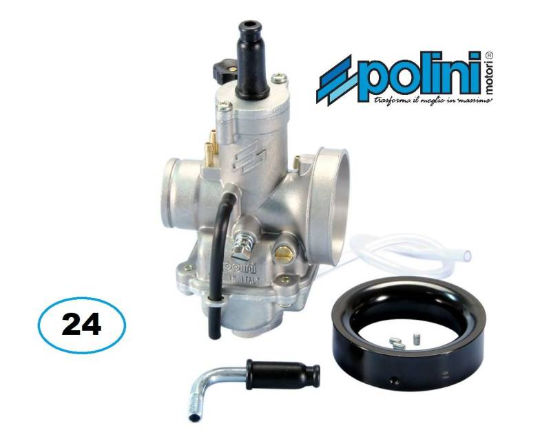 POLINI 24mm EVOLUTION Vergaser CP Steckversion mit Hand Choke Mofa Tuning Steck von Polini