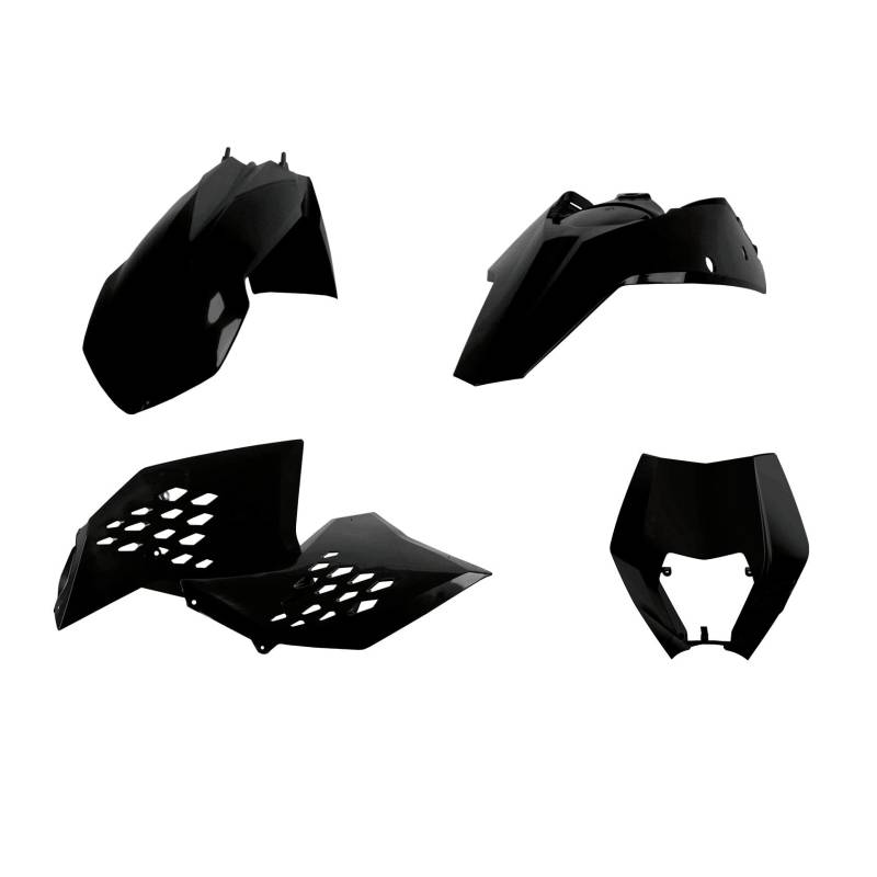 POLISPORT 90851 - Polisport Enduro Plastic Replica Kit für diejenigen, die OEM-Qualität suchen für KTM Motorräder in Farbe schwarz von Polisport