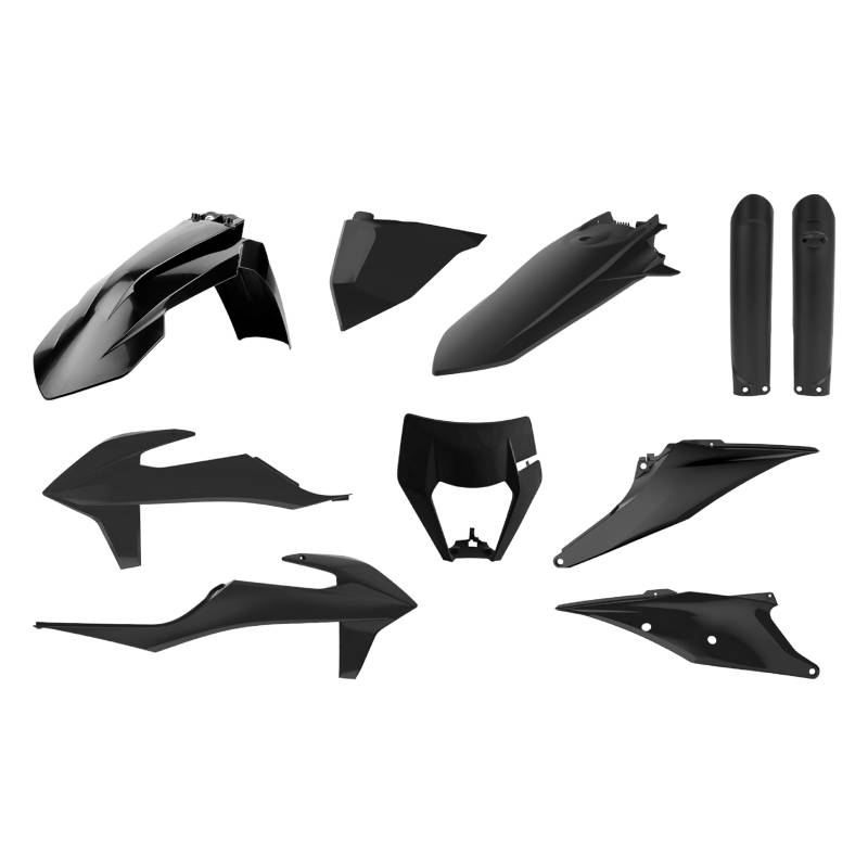 POLISPORT 91017 - Polisport Enduro Plastic Replica Kit für diejenigen, die OEM-Qualität suchen für KTM Motorräder in Farbe schwarz von Polisport