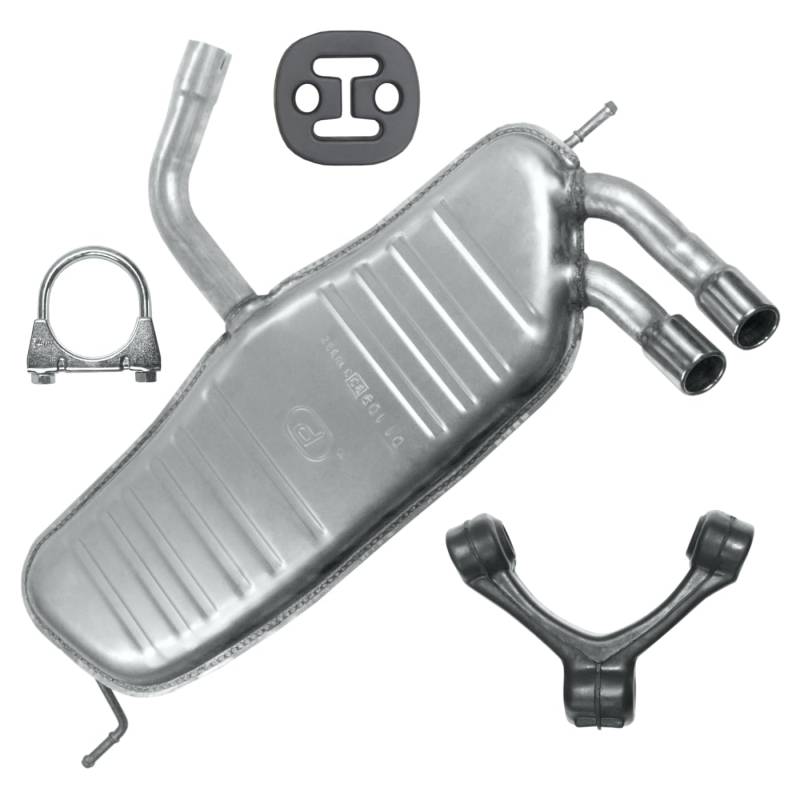 Schalldämpferset Auspuff Endtopf für A3 8P 2003-06/2008 1.9 TDI Schrägheck von Polmo