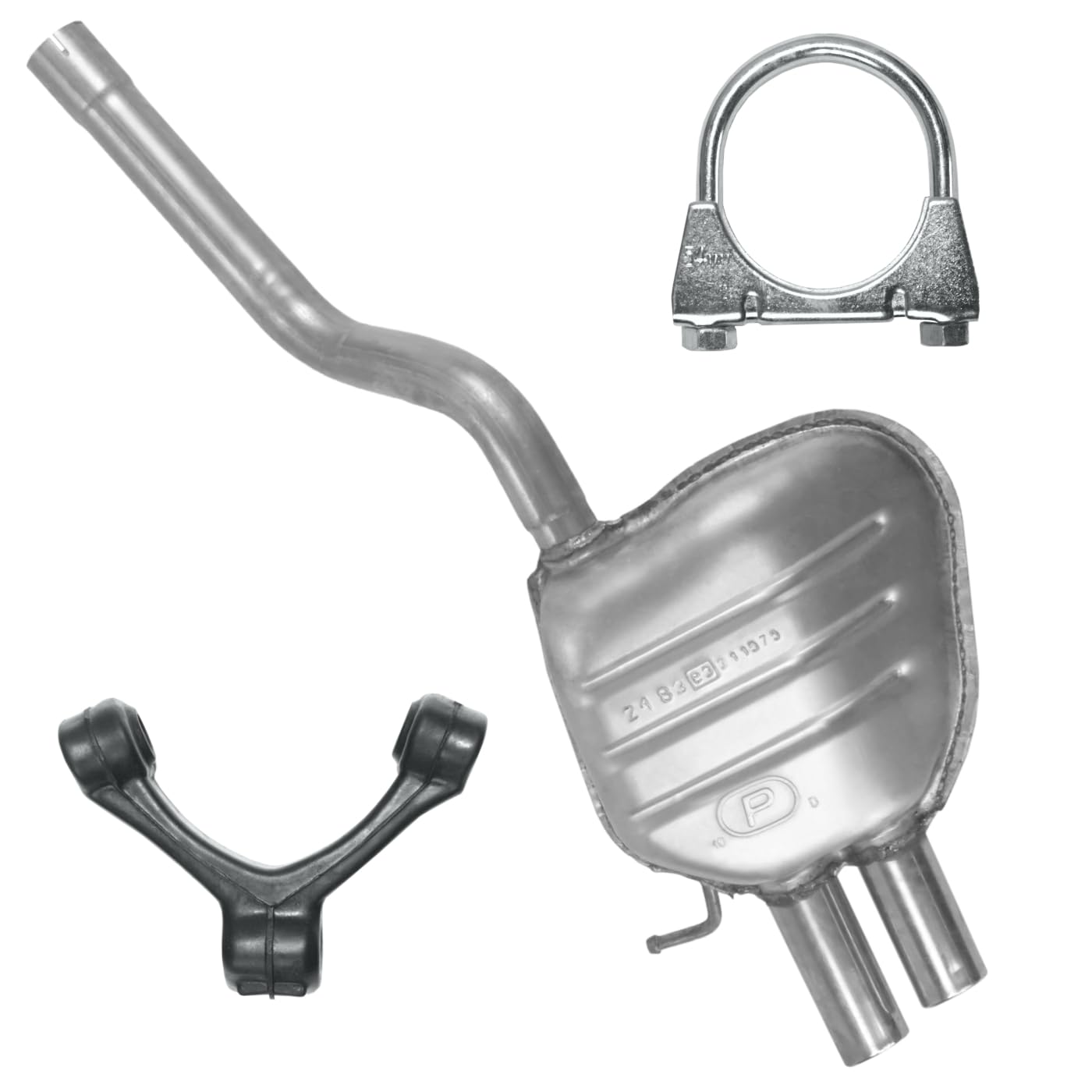 Schalldämpferset Auspuff Endtopf für Golf 5 V 2007-11/2008 1.4 TSI 1.9 TDI Kombi von Polmo