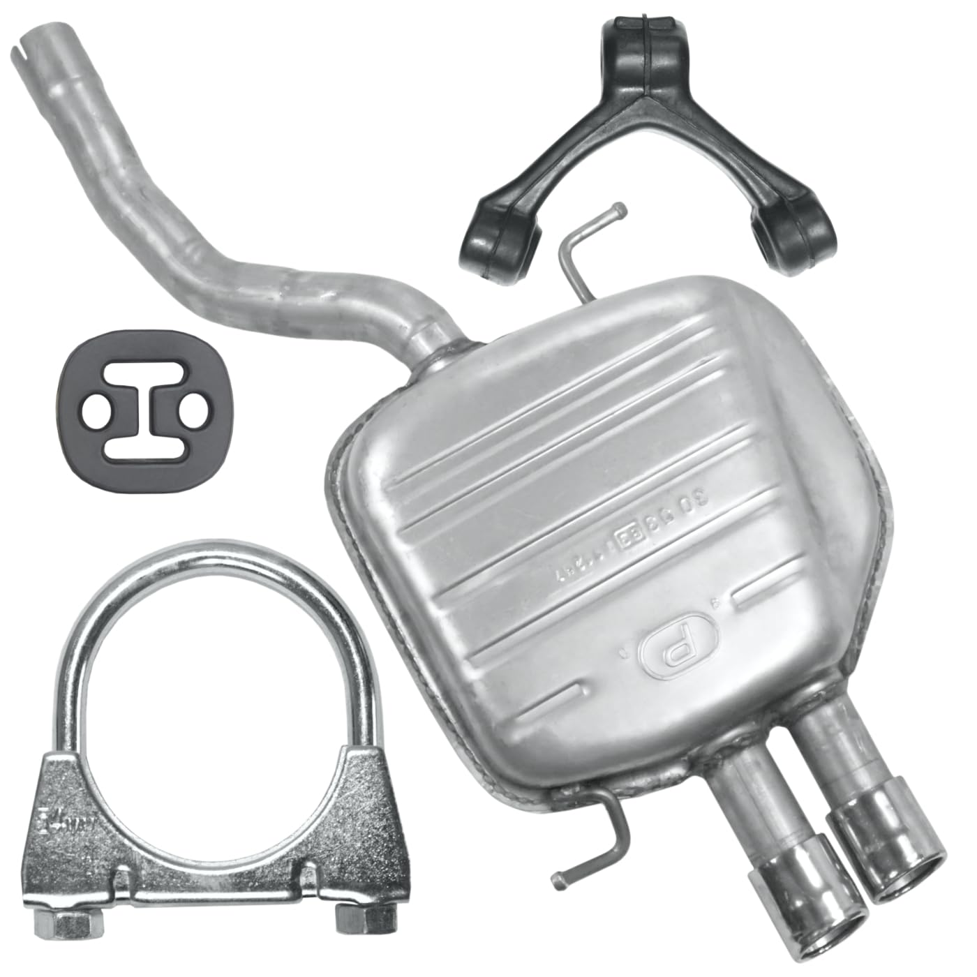 Schalldämpferset Auspuff Endtopf für Passat B6 2005-11/2010 2.0 TDI von Polmo