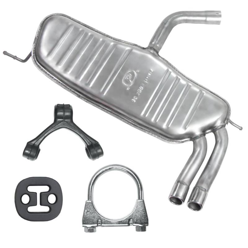 Schalldämpferset Auspuff Endtopf für Seat Altea 1 I 2004-10/2011 1.4 TSI 2.0 TDI von Polmo