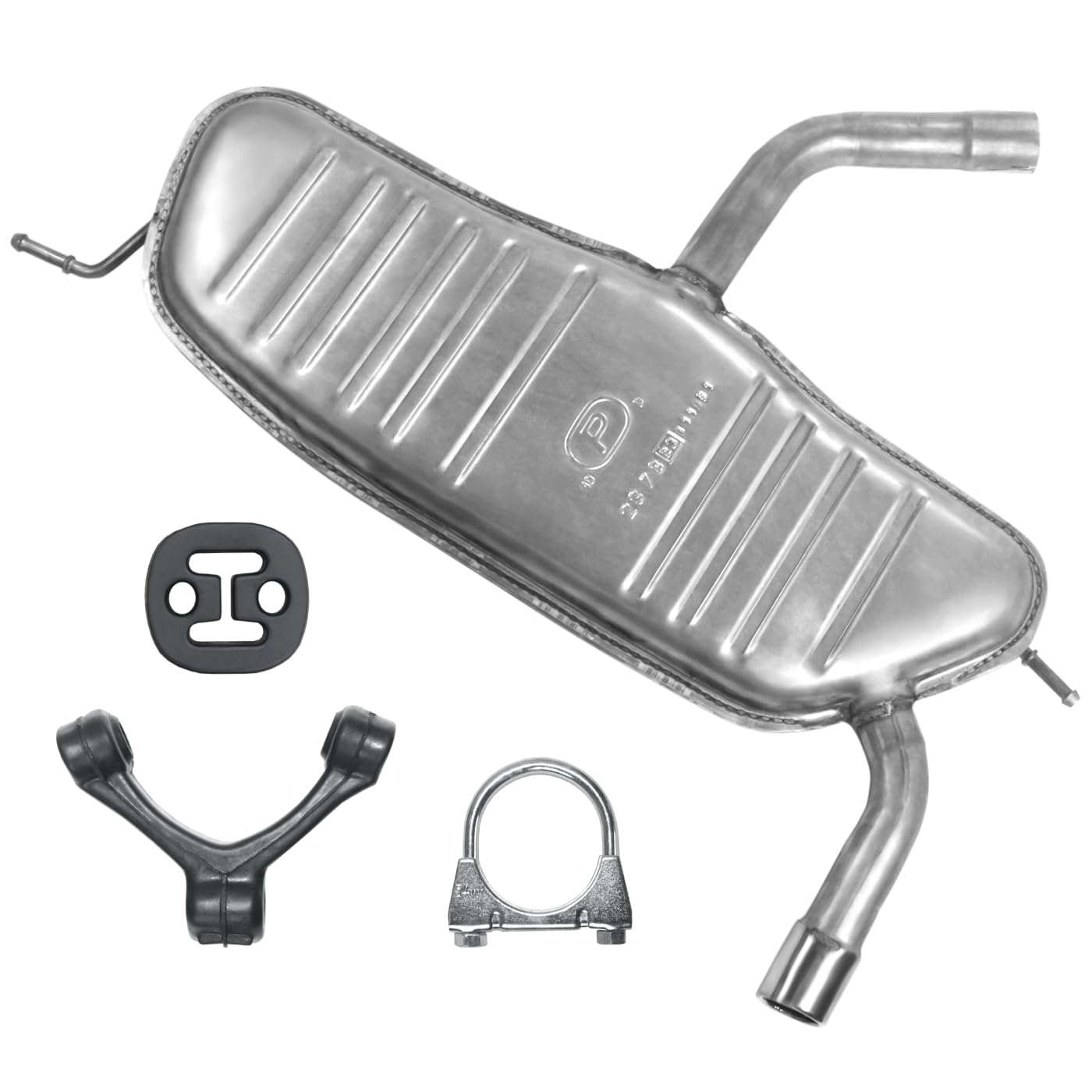 Schalldämpferset Auspuff Endtopf für Seat Leon 2 II 2005-12/2012 1.2 TSI 1.4 1.6 Schrägheck von Polmo