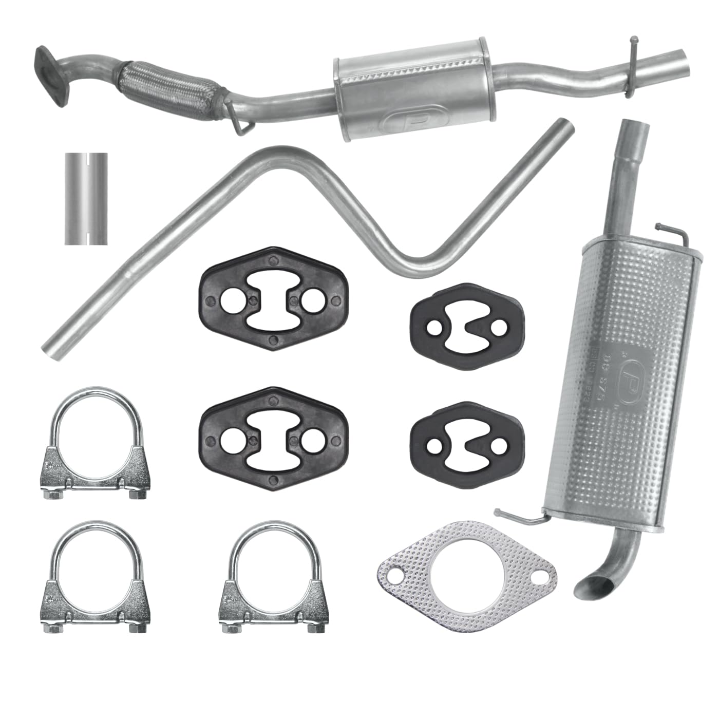 Schalldämpferset Auspuffanlage Auspuff für Mazda 2 1 I DY 2003-06/2007 1.6 von Polmo