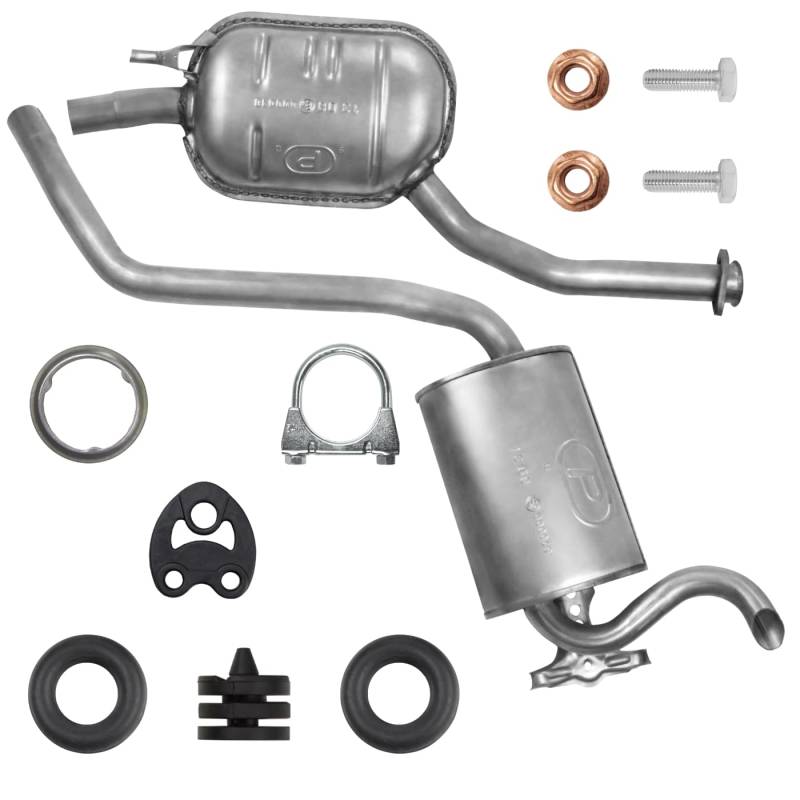 Schalldämpferset Auspuffanlage Auspuff für Mercedes-Benz 190 W201 1982-07/1993 1.8 2.0 von Polmo