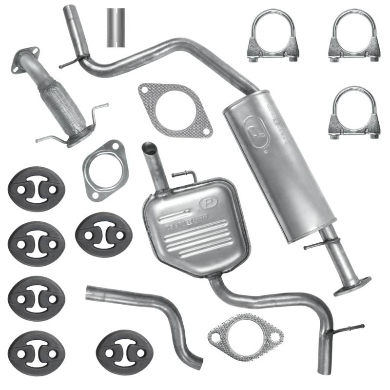 Schalldämpferset Auspuffanlage Auspuff für Mondeo 3 III MK3 Stufenheck 2000-03/2007 1.8 2.0 von Polmo