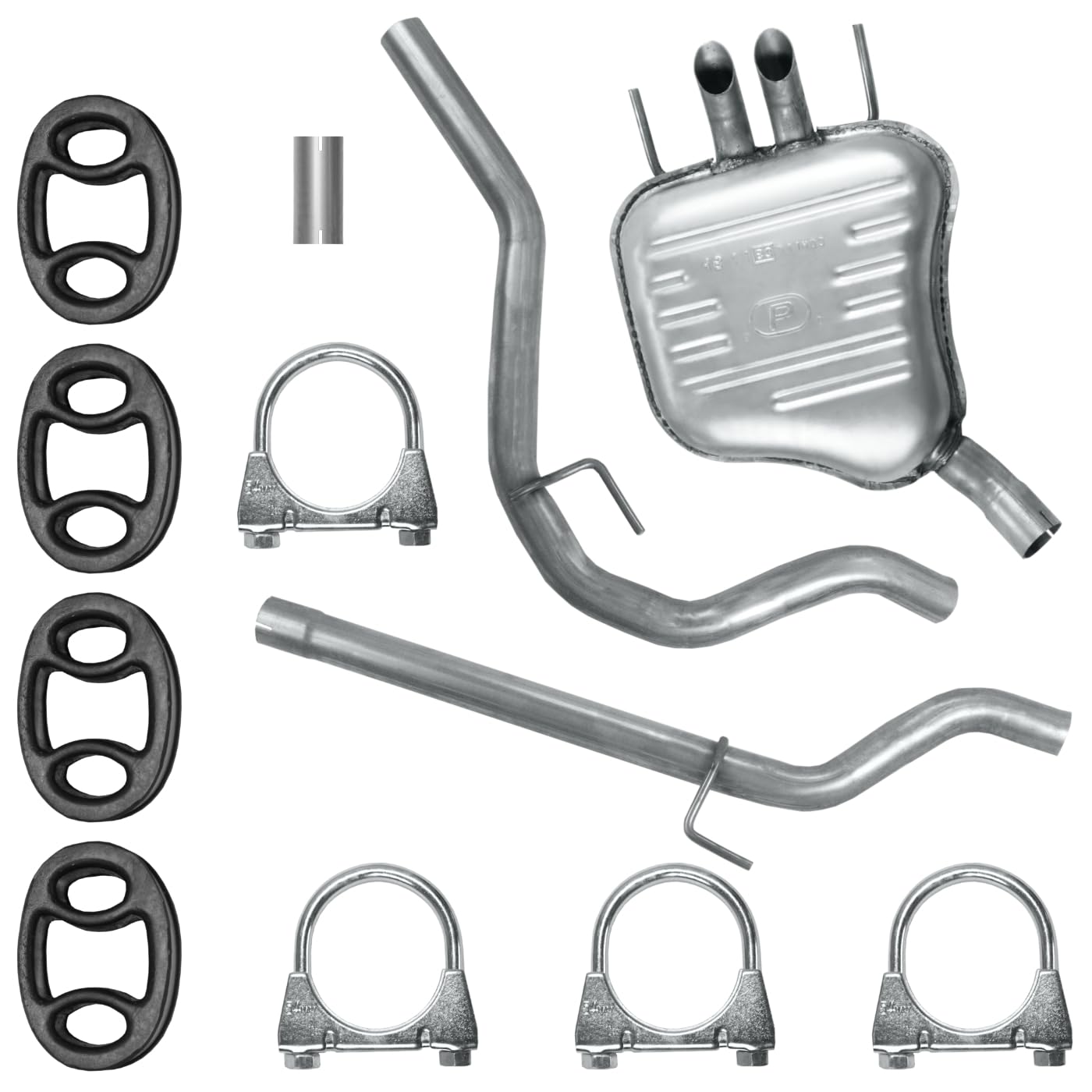 Schalldämpferset Auspuffanlage Auspuff für Saab 9-3 2 II 2004-07/2012 1.9 TID 1.9 TTID von Polmo