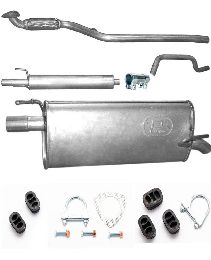 Auspuff Endtopf Mitteltopf Vorderrohr + Montagezubehör Neu(passend für das angegebene Fahrzeug ,siehe Artikelbeschreibung) von Polmostrow