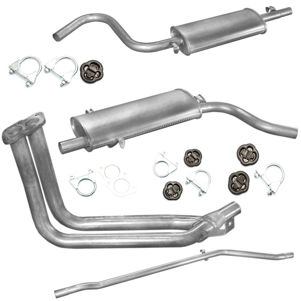 Auspuff MITTELSCHALLDÄMPFER Endtopf Endrohr Hosenrohr + Montagezubehör Neu(passend für das angegebene Fahrzeug ,siehe Artikelbeschreibung) von Polmostrow