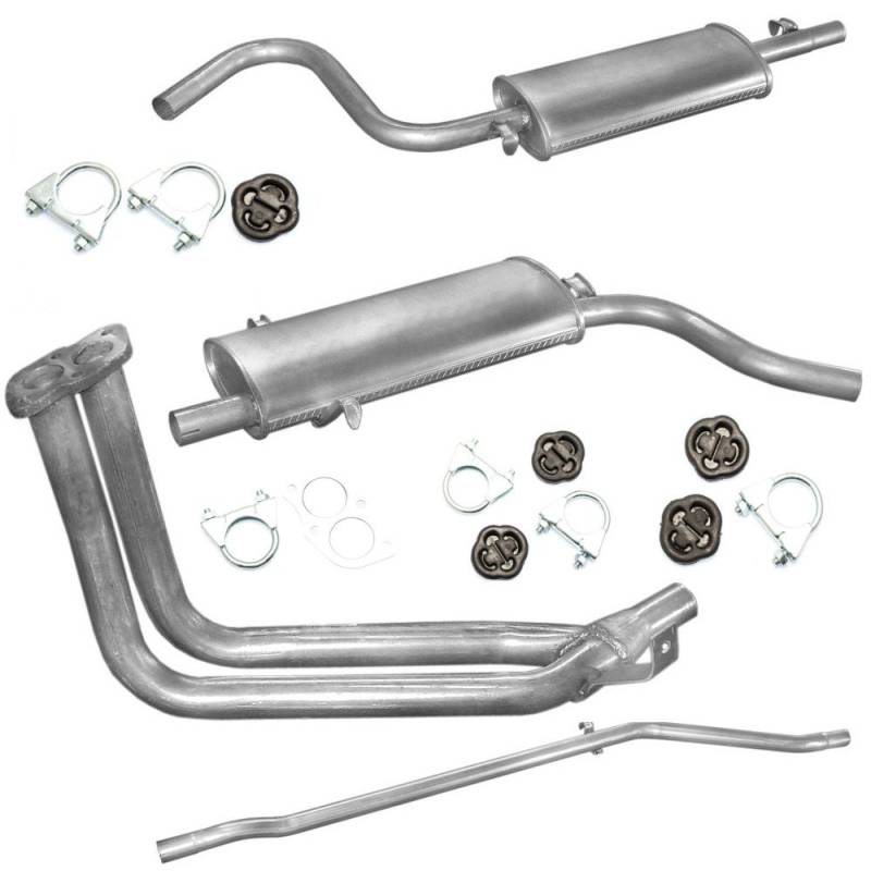 Auspuff MITTELSCHALLDÄMPFER Endtopf Endrohr Hosenrohr + Montagezubehör Neu(passend für das angegebene Fahrzeug ,siehe Artikelbeschreibung) von Polmostrow