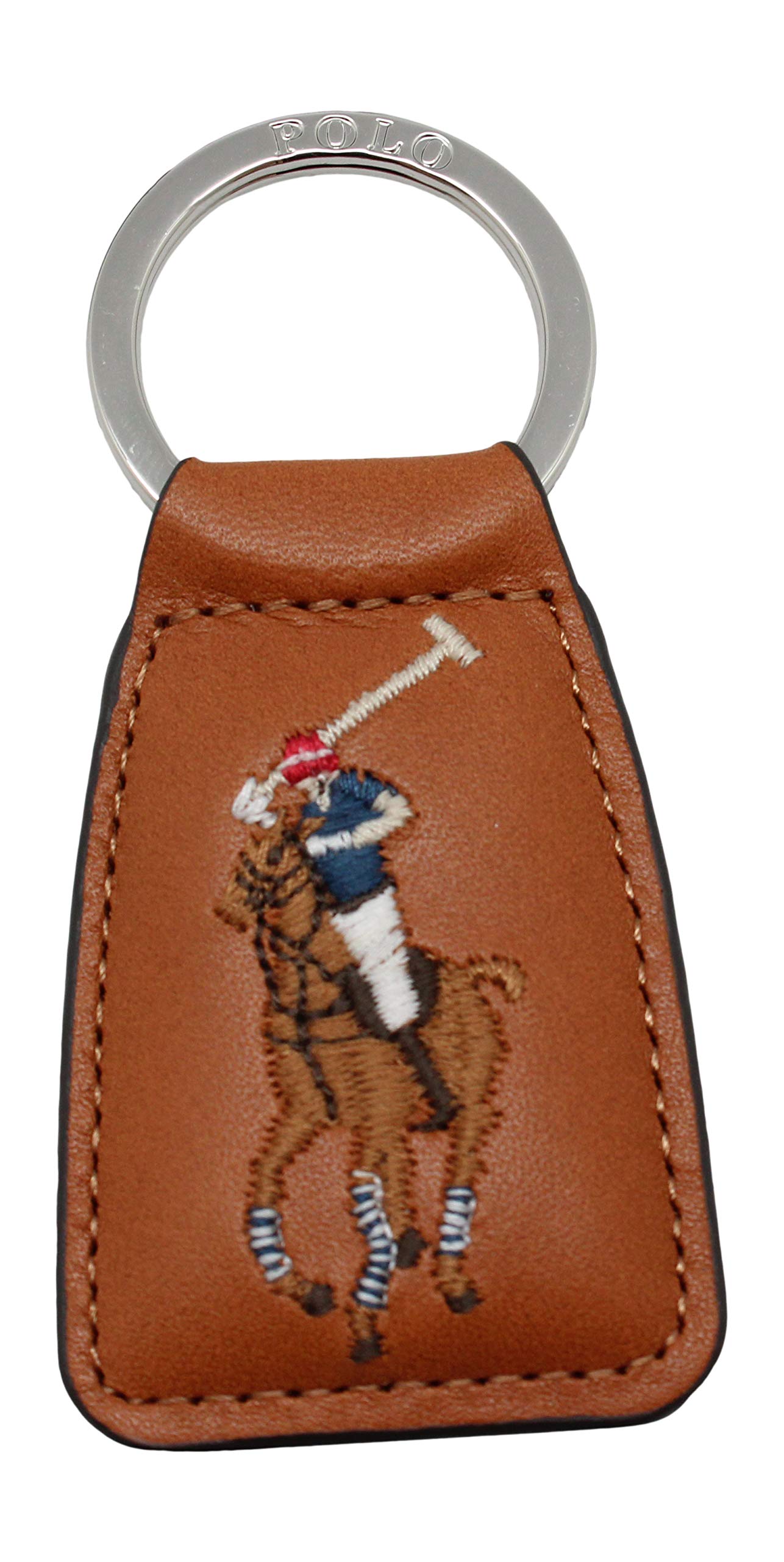 Ralph Lauren Polo Schlüsselanhänger Big Pony, Leder, Hellbraun von Polo Ralph Lauren