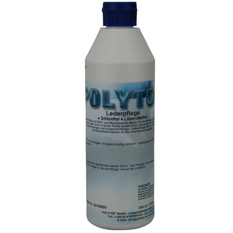 POLYTOP Lederpflege 500 ml Reiniger und Pflege für Glattleder von Polytop