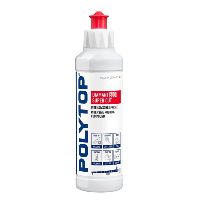 Polytop Diamant 5000 Super Cut Politur Schleifpolitur Lackpolitur Intensivschleifpaste 250 ml von Polytop