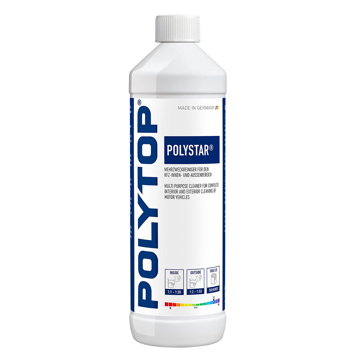 Polytop Polystar® 1 Liter Konzentrat - Mehrzweckreiniger Allzweckreiniger für Innen- und Außenbereich Auto PKW Wohnmobil von Polytop