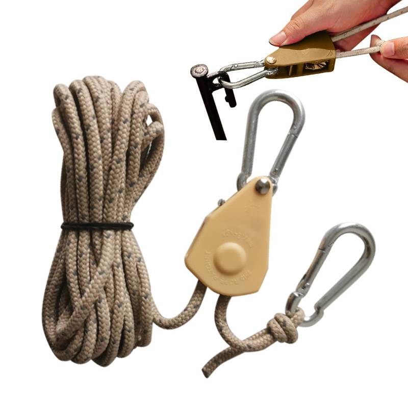 Abspannseile Für Zelt, Reflektierend Abspannseile Seil,Ratsche Mit Haken, 200 Kg (440 Pfund) Einstellbare RatchetRatchet Seil Flaschenzug Umlenkrolle Aufhänger Rope Ratchet Seilratsche Für Rolls Hänge von Pomrone