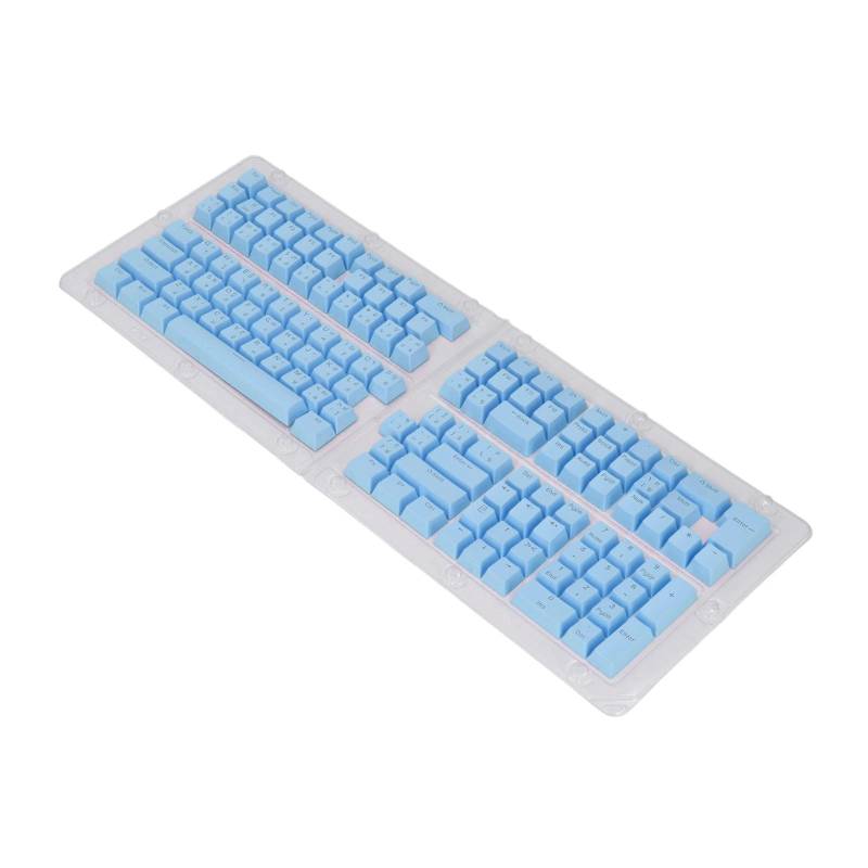 Pongnas 132 Tasten Thai-Tastenkappen-Set, ABS-OEM-Höhe, Durchscheinende Tastatur-Tastenkappen mit Ergonomischem Design, Geeignet für 61 62 64 68 84 87 104 108 Mechanische Tastaturen (Blue) von Pongnas