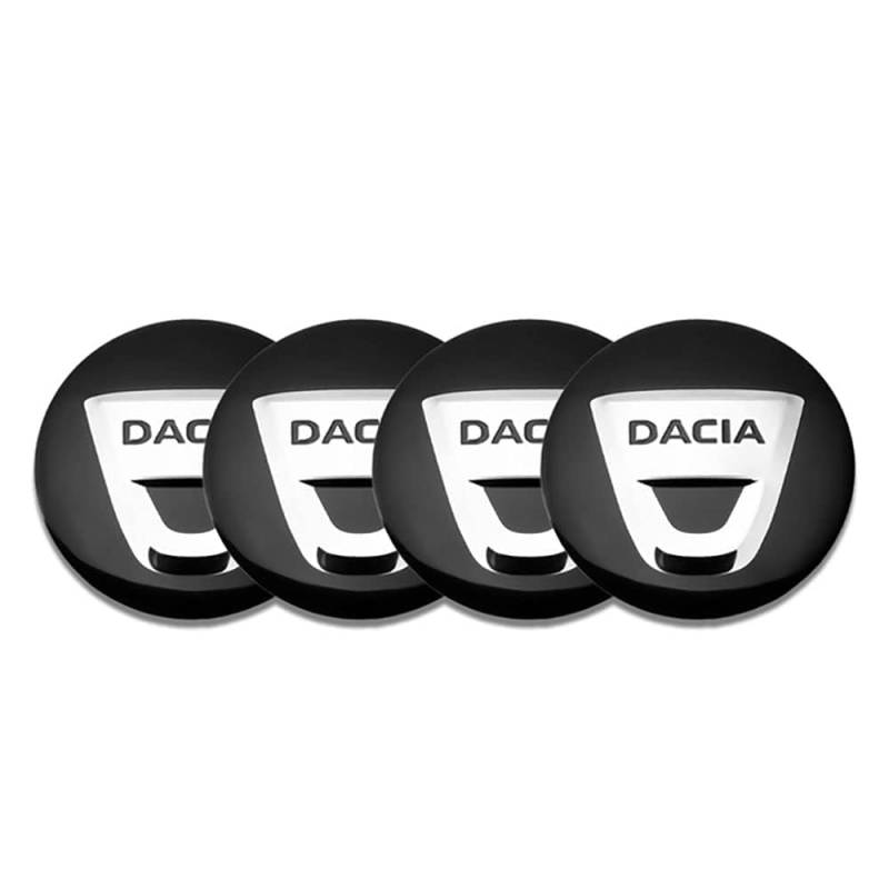 4 Stück Radkappen Aufkleber für Dacia Duster 2010-2017,Rad-Aufkleber Radnabenabdeckung Reifen Felgendeckel Aufkleber Abzeichen Sticker Zubehör von PooBa