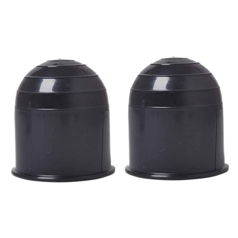 2pcs schwarzer Schleppkugel, universeller 50 mm Caravan Hitch Ball Cap Ball, Plastikanhängerkupplung Cover für LKW -Anhänger von Porgeel