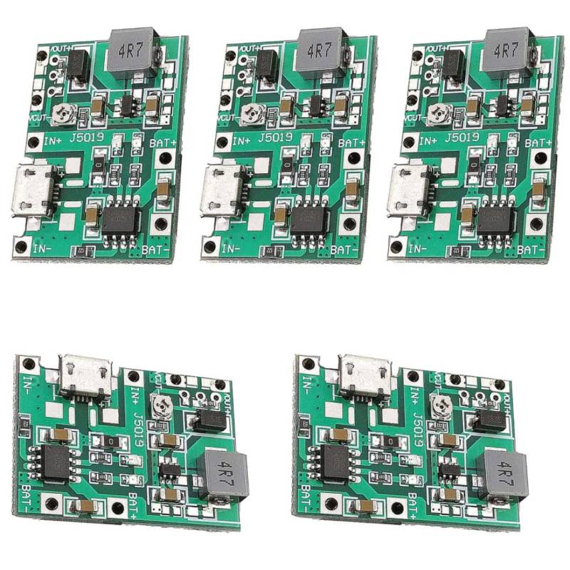 Modul 2A 18650 Lademodul Lithium Li-Ionen-Batterie-Modul Boost 3,7 V bis 5V 9V 5pcs von Porgeel