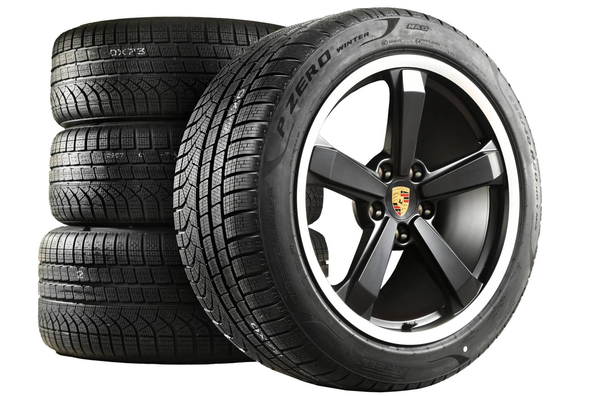 Kompatibel mit Porsche 911 992 Dakar 19+20" Winterräder Satz SCHWARZ/Winter wheels 992044600S von Porsche