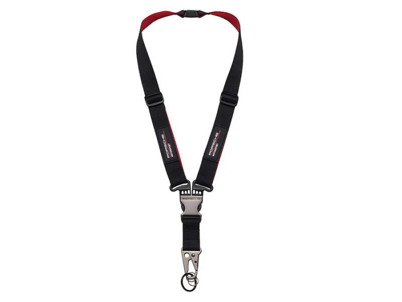 Porsche Motorsport Schlüsselanhänger, Lanyard Rot+Schwarz/key strap von Porsche