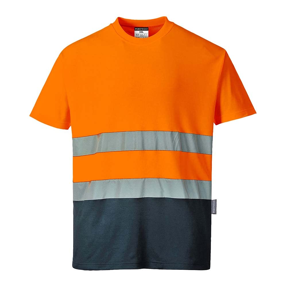 2-Tone Cotton Comfort T-Shirt, colorOrNa talla 3 XL von Portwest