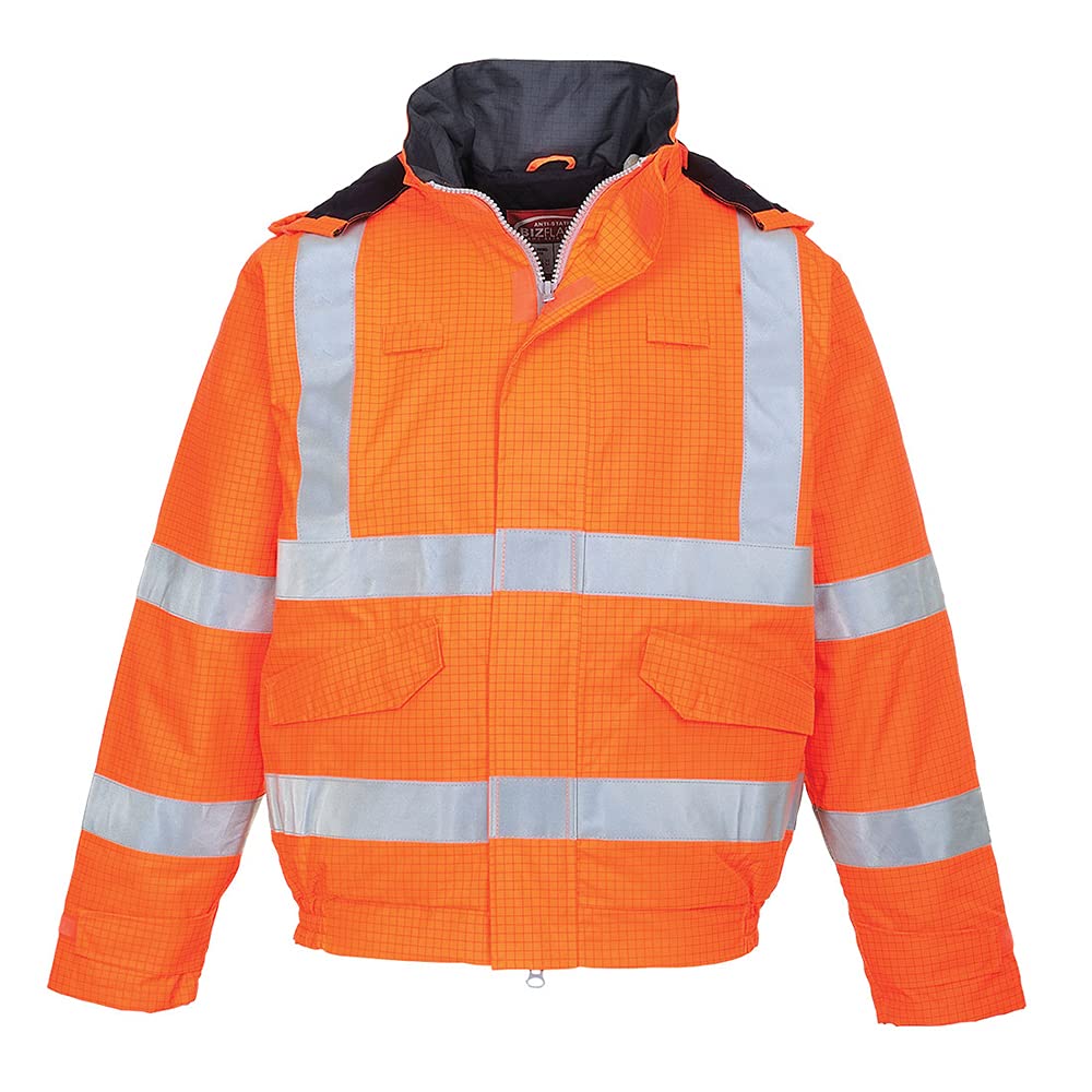 Bizflame Hi-Vis Bomber Jacket - Color: Orange - Talla: XSmall von Portwest