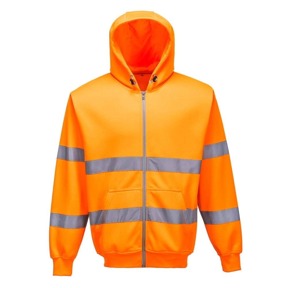 Hi-Vis Zip Front Hoodie, colorOrange talla Large von Portwest