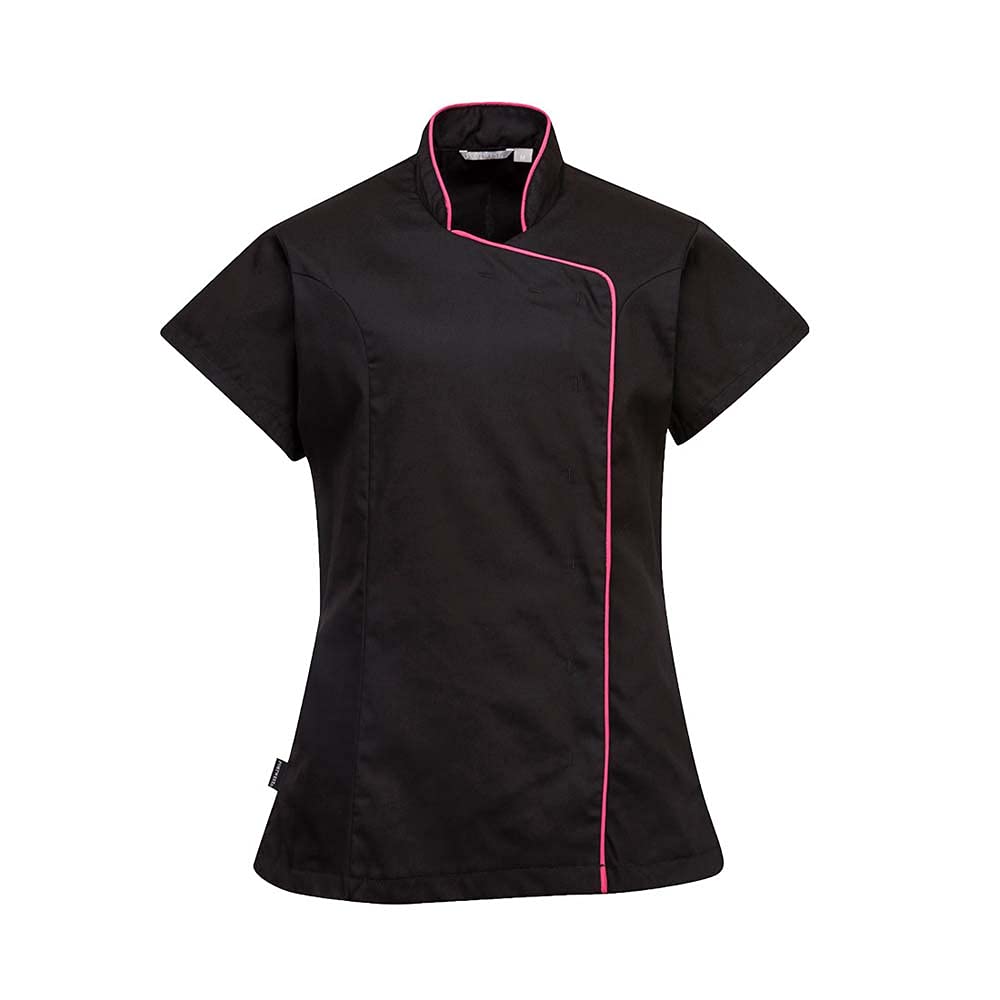 Ladies Wrap Tunic, colorBlack talla XSmall von Portwest