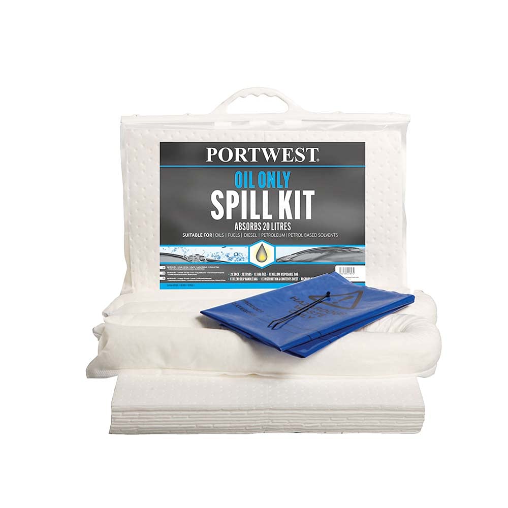 Oil Only Spill Kit 20L (Pk6) - Color: White von Portwest