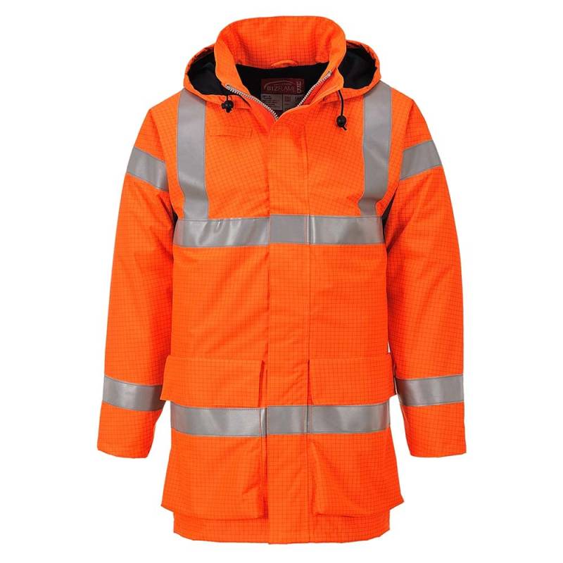 PORTWEST Bizflame FR Rain Jacket - Color: Orange - Talla: 3 XL von Portwest